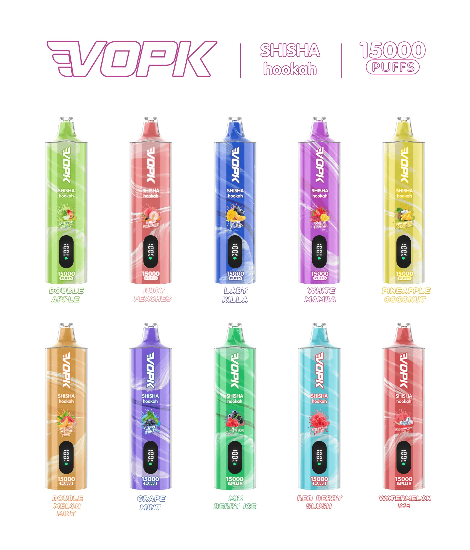 VOPK Shisha Hookah 15000 Puffs Vape 